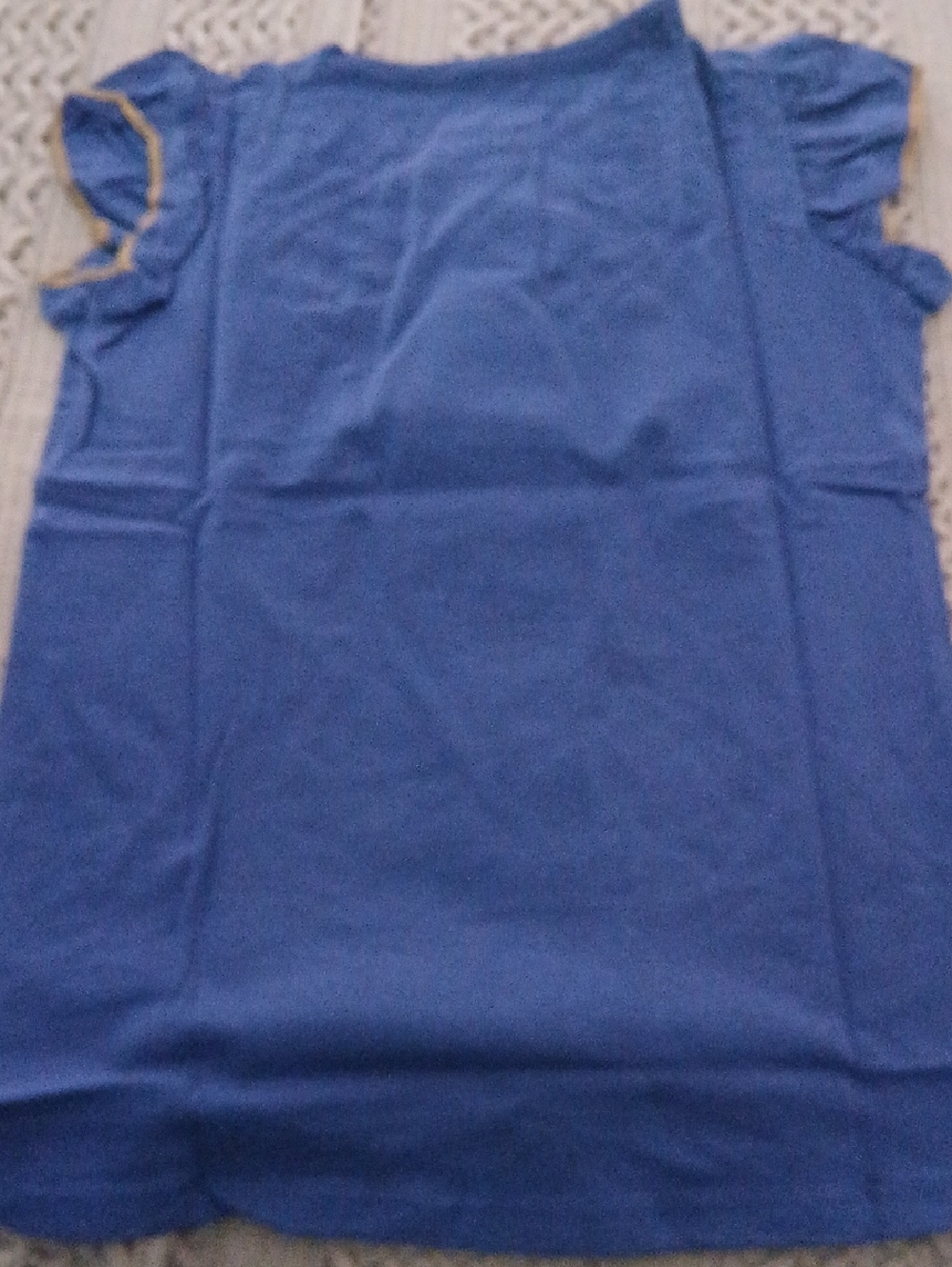 NEW WISH PURPLE FLUTTER SHORT SLEEVE TOP SZ 7/8 - Picture 5 of 5